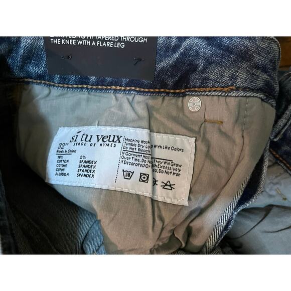 Si Tu Veux Alix Jean Medium Wash Size 32 New - Picture 5 of 5